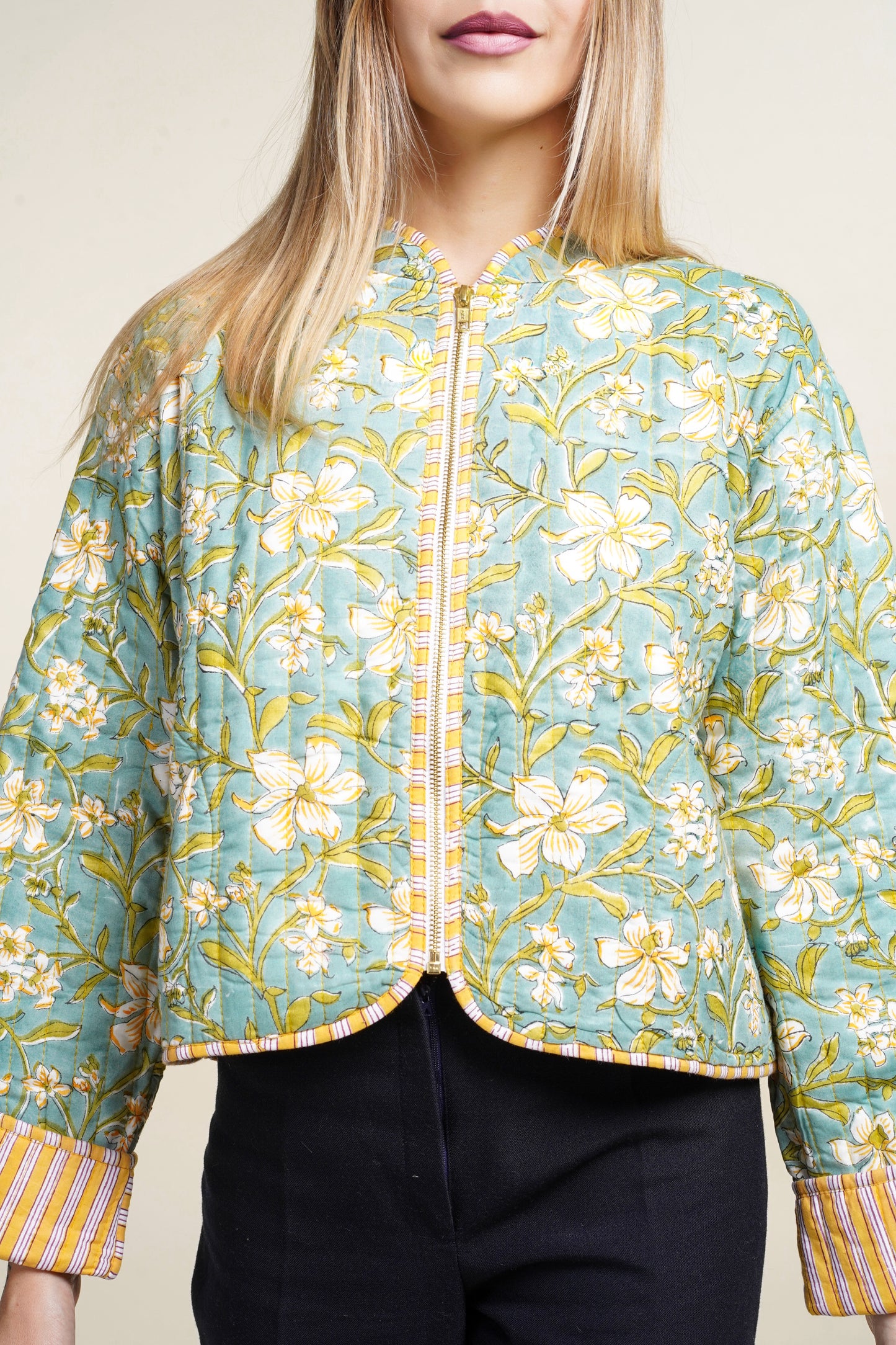 KALI JACKET YELLOW FLOWERS