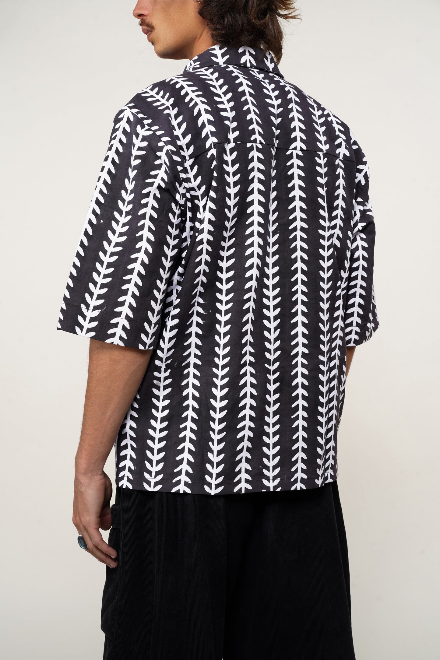 OVERSIZED BLOCK PRINT SHIRT