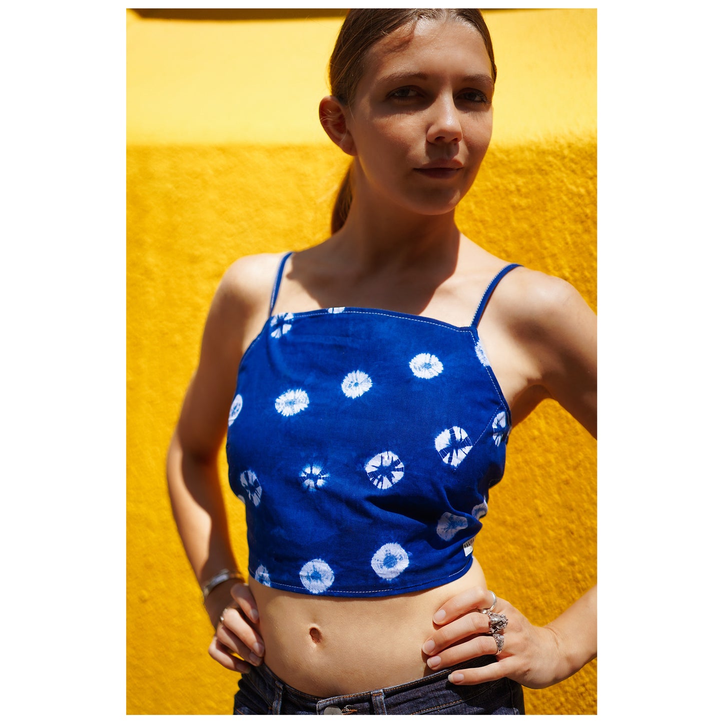 CROP TOP BATIK INDIGO