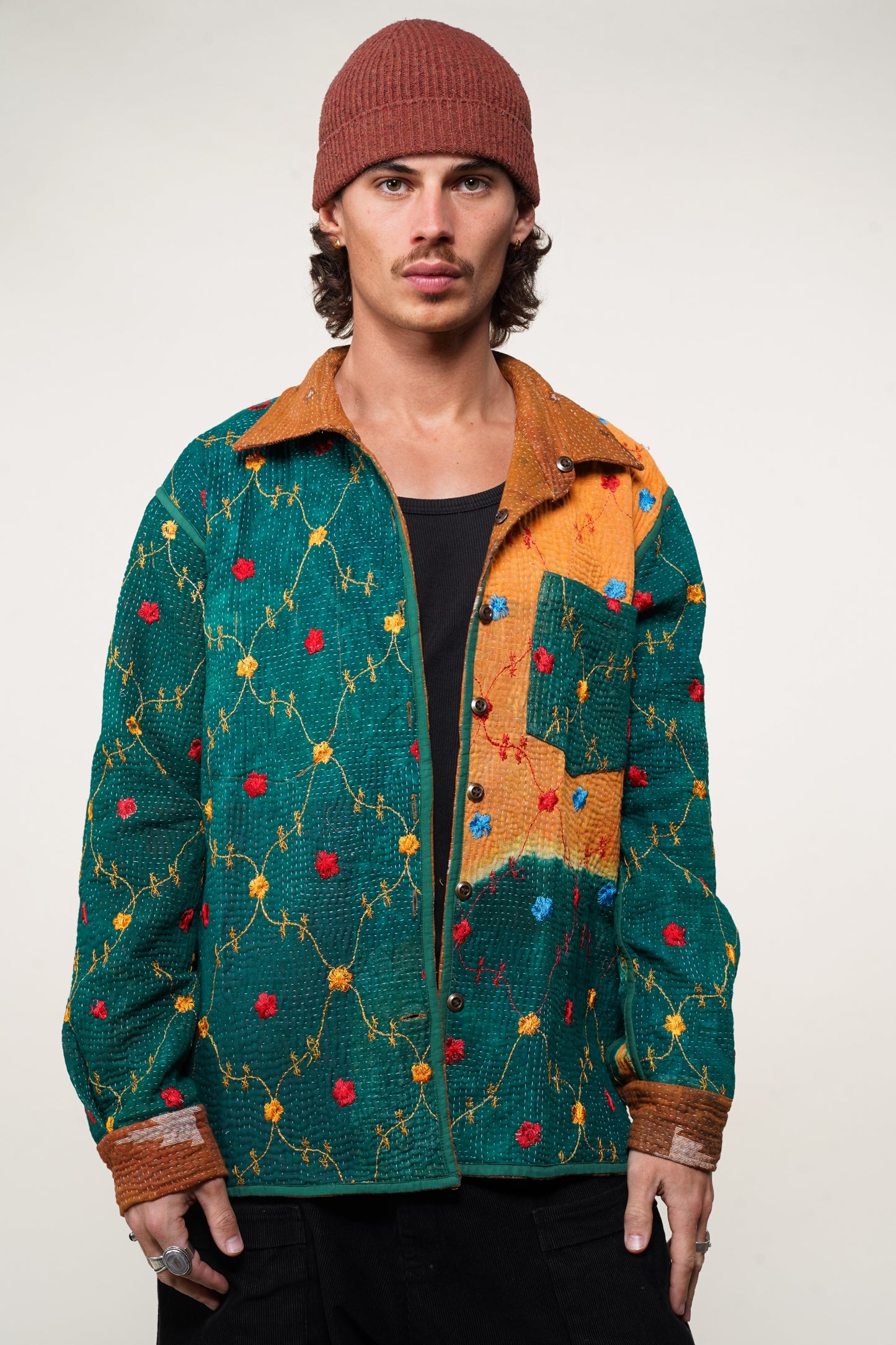 REVERSIBLE KANTHA OVERSHIRT 2