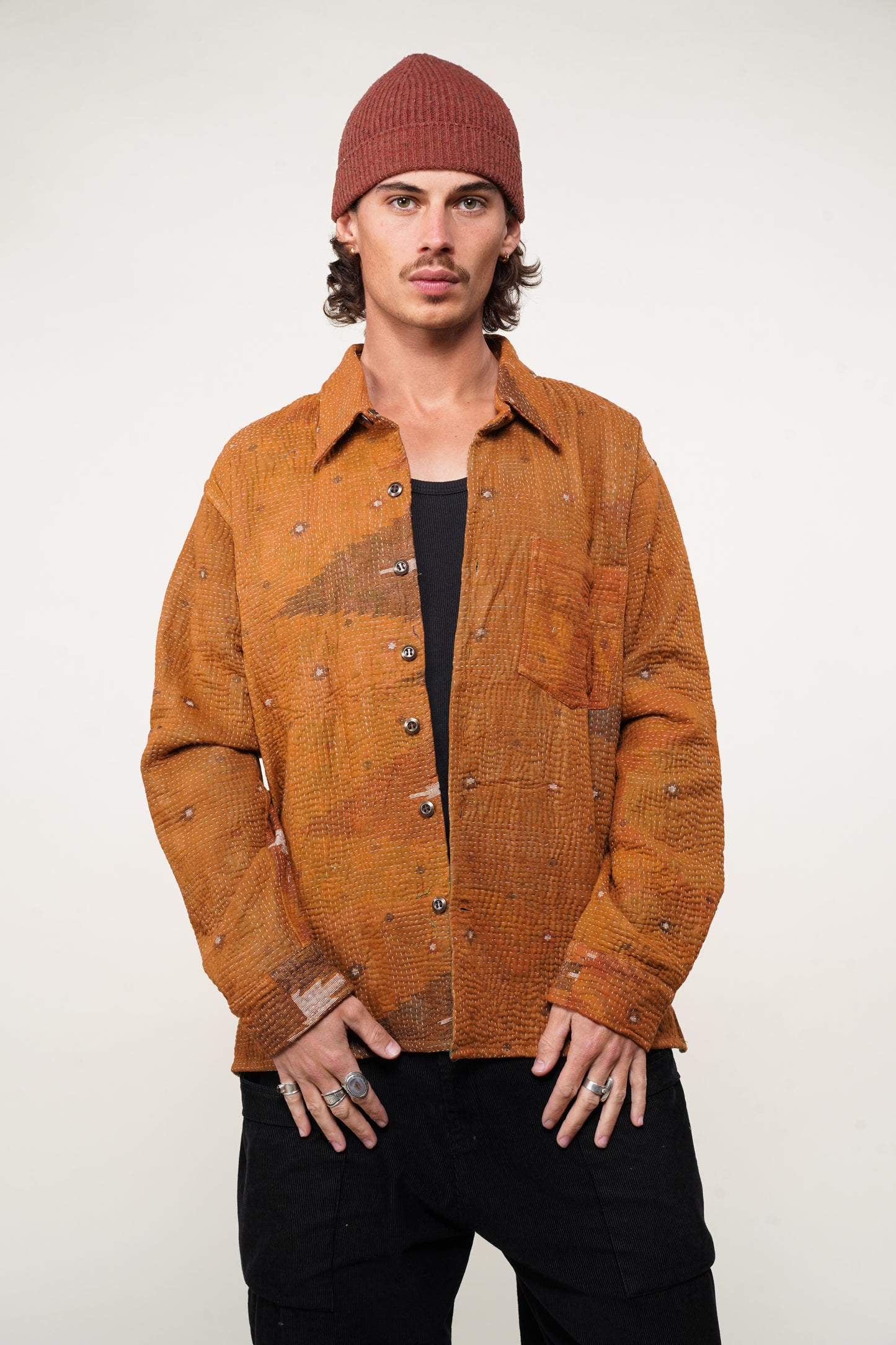 REVERSIBLE KANTHA OVERSHIRT 2