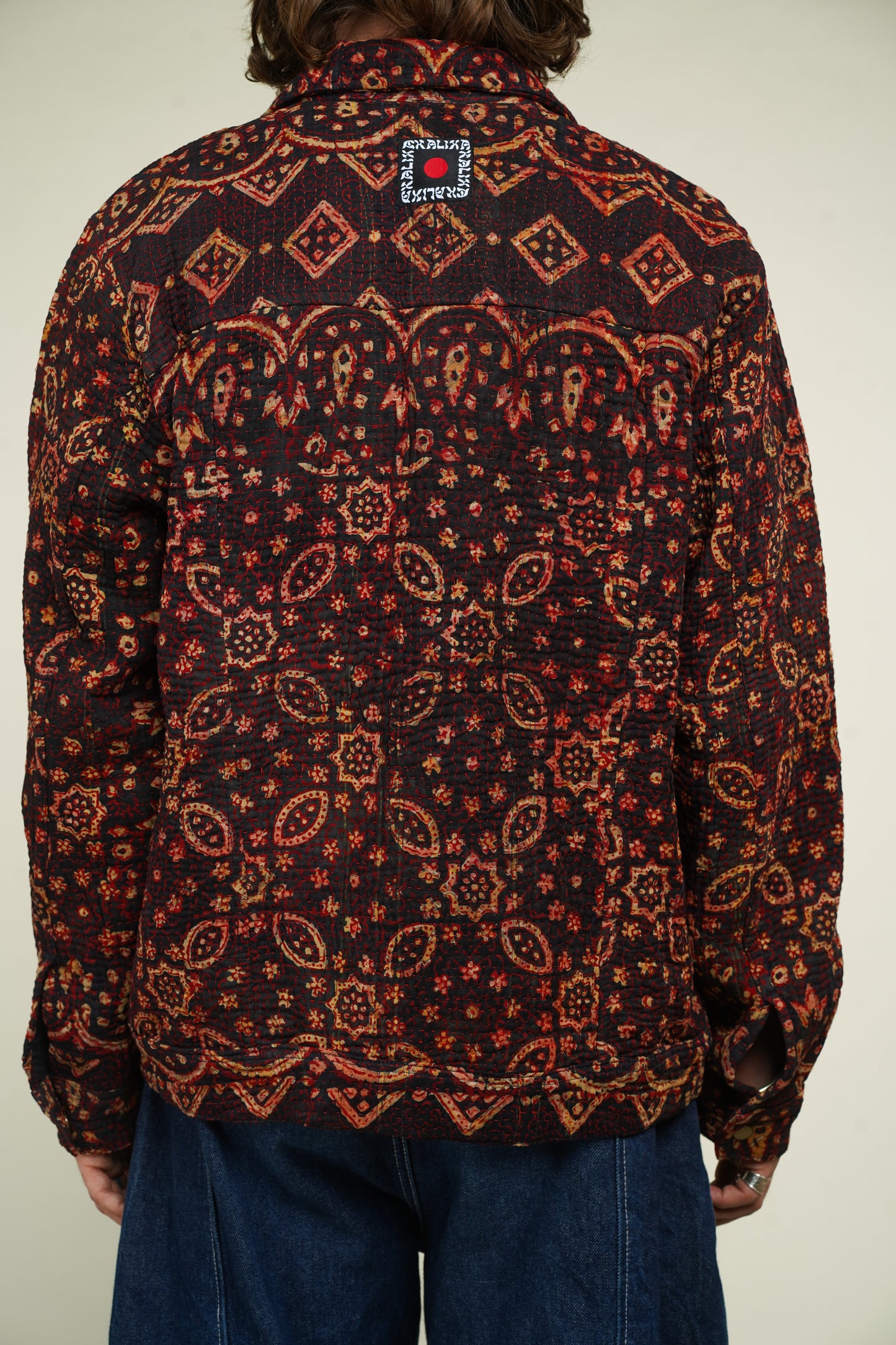20. KANTHA AJRAK DENIM JACKET L
