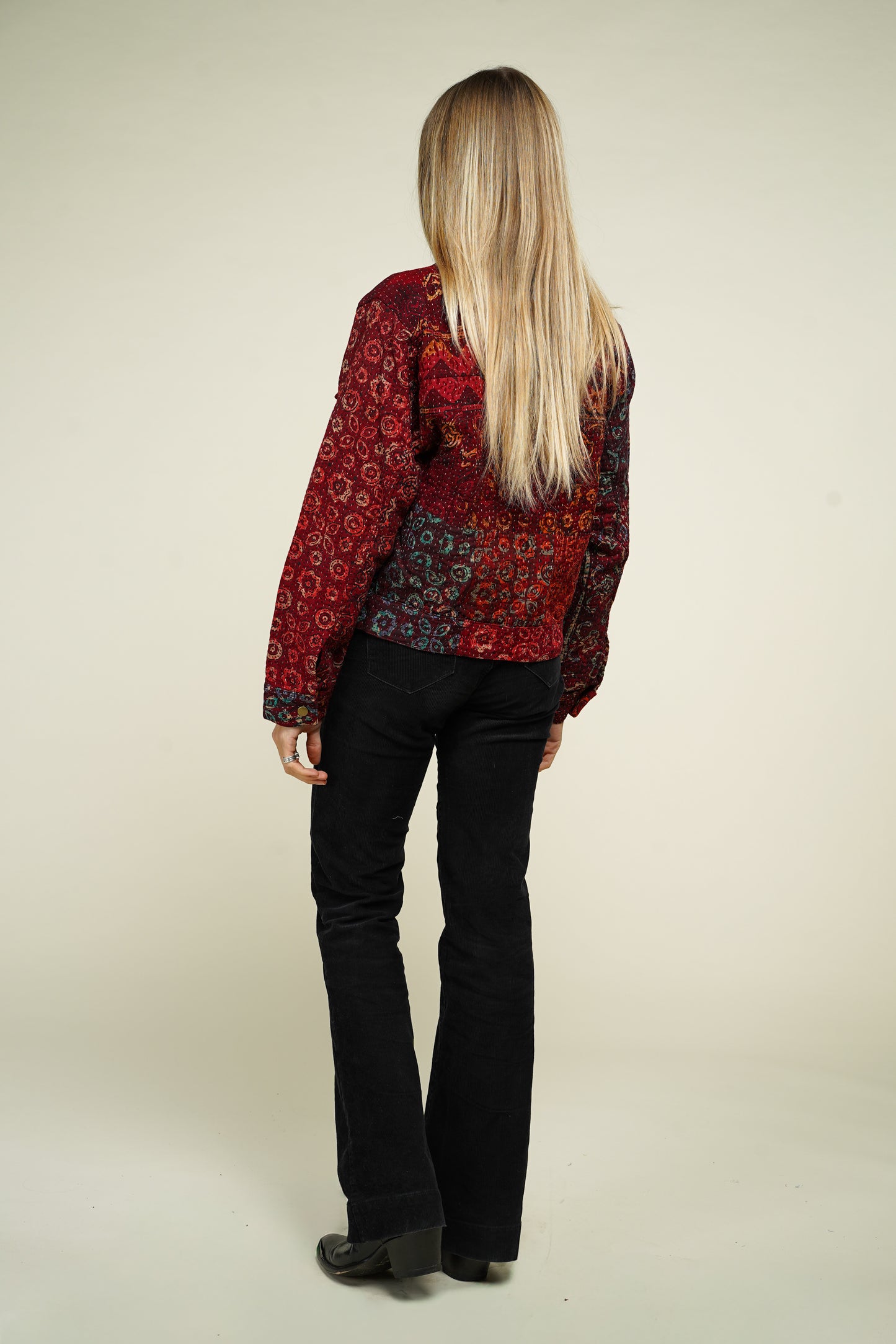 16. KANTHA AJRAK DENIM JACKET XS