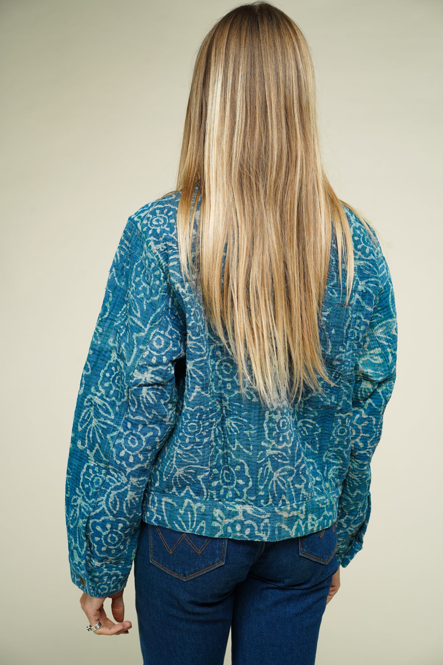 5. KANTHA INDIGO DENIM JACKET XS