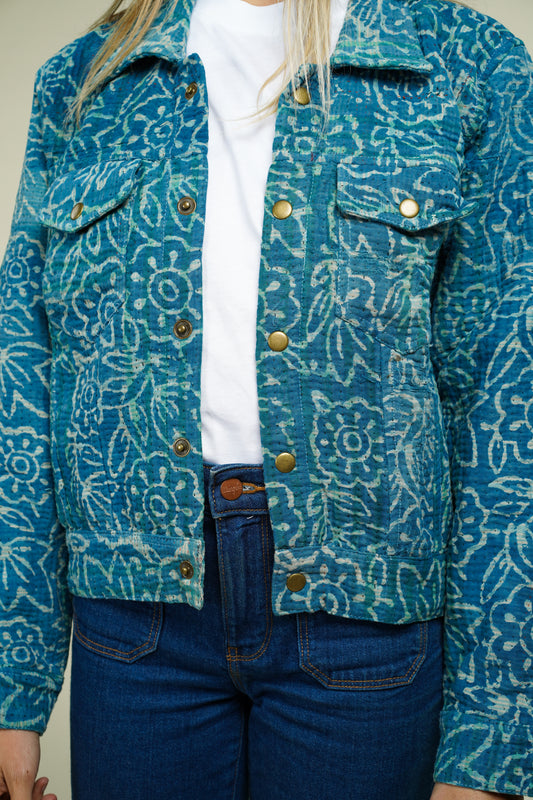 5. KANTHA INDIGO DENIM JACKET XS