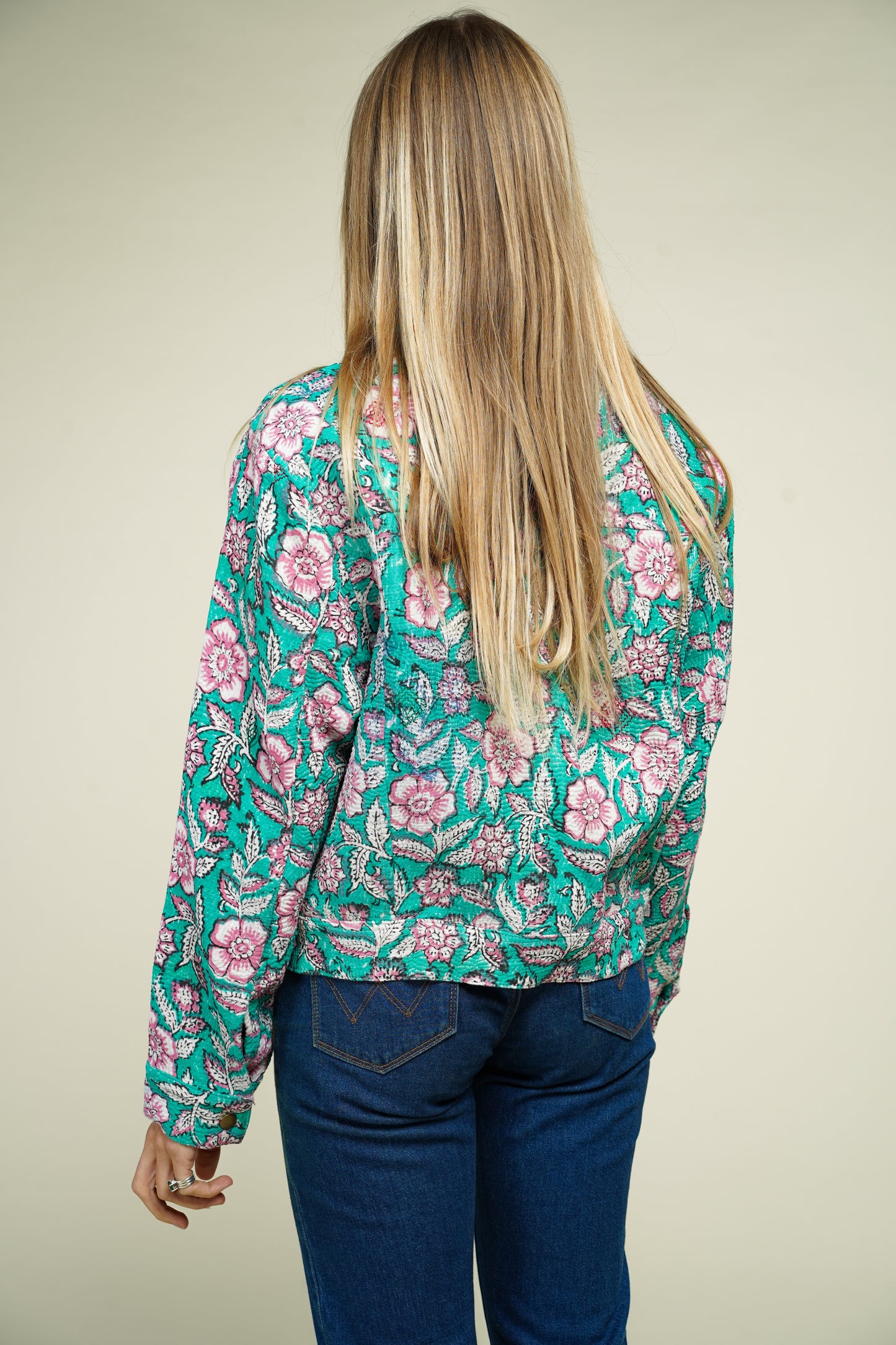 13. KANTHA BAGRU DENIM JACKET XS