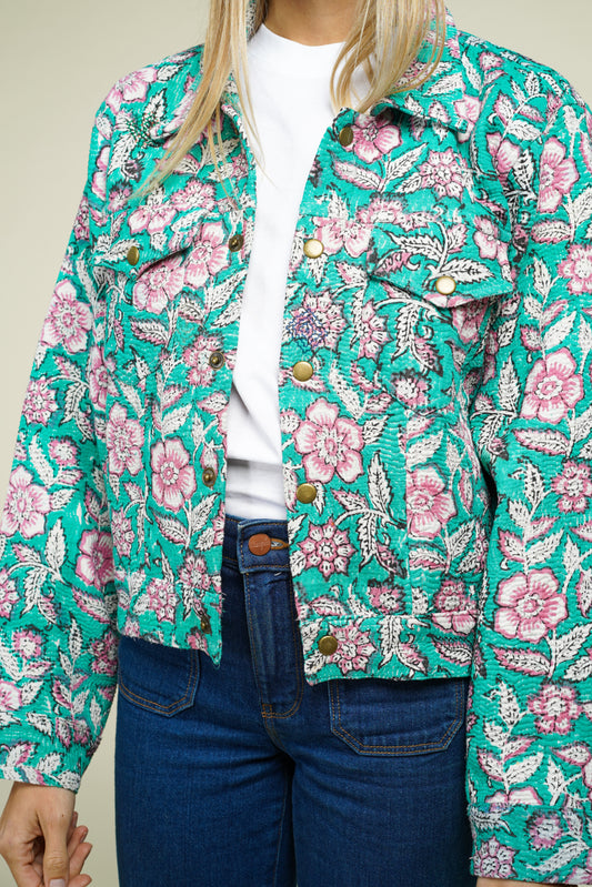 13. KANTHA BAGRU DENIM JACKET XS