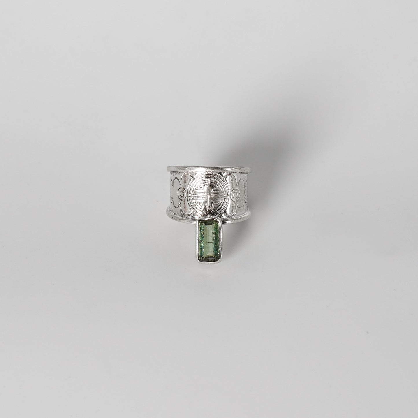 Bague Envolée – Tourmaline verte baguette
