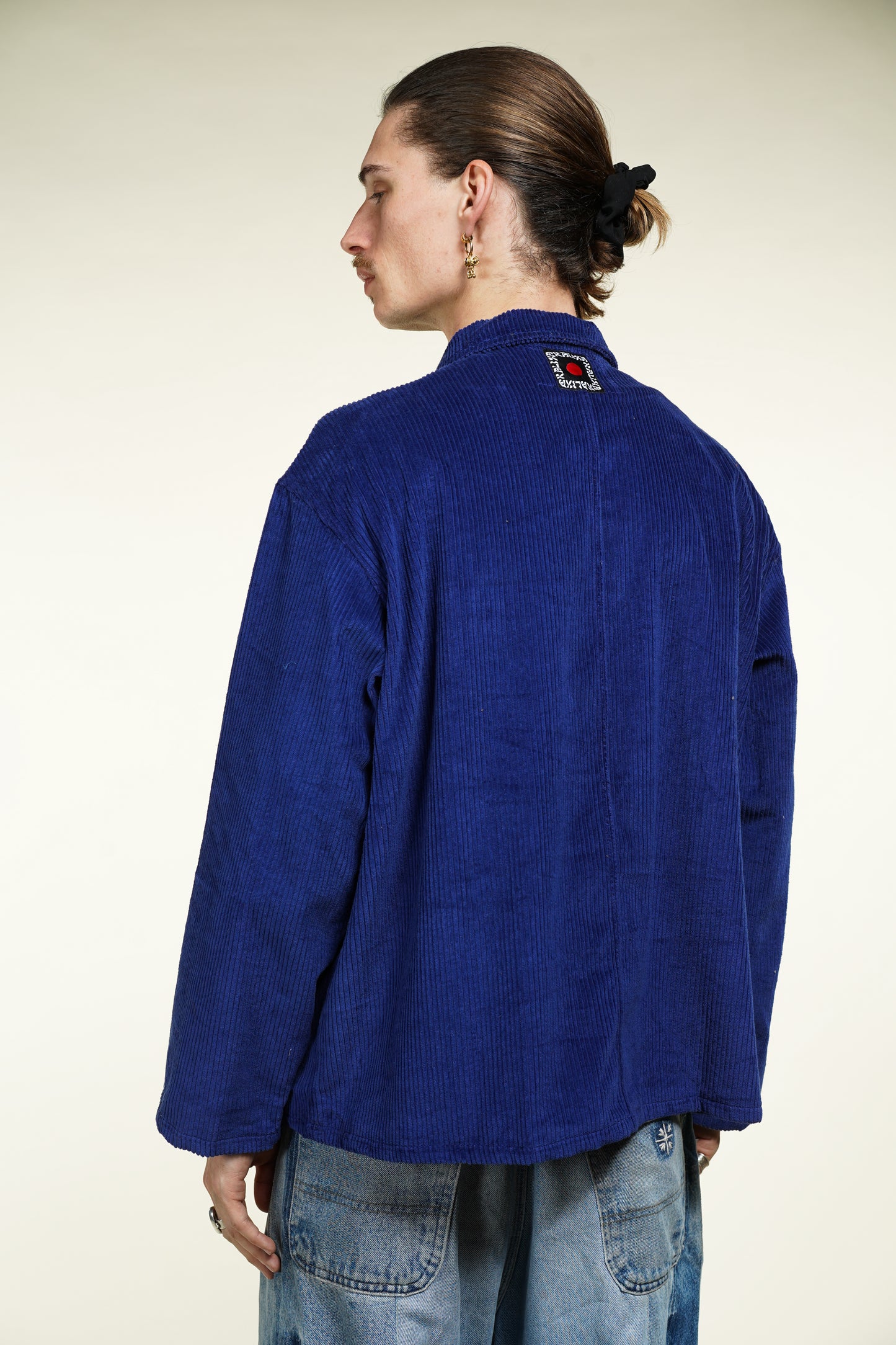 VESTE SHANGHAI VELOURS CORDUROY BLEUE