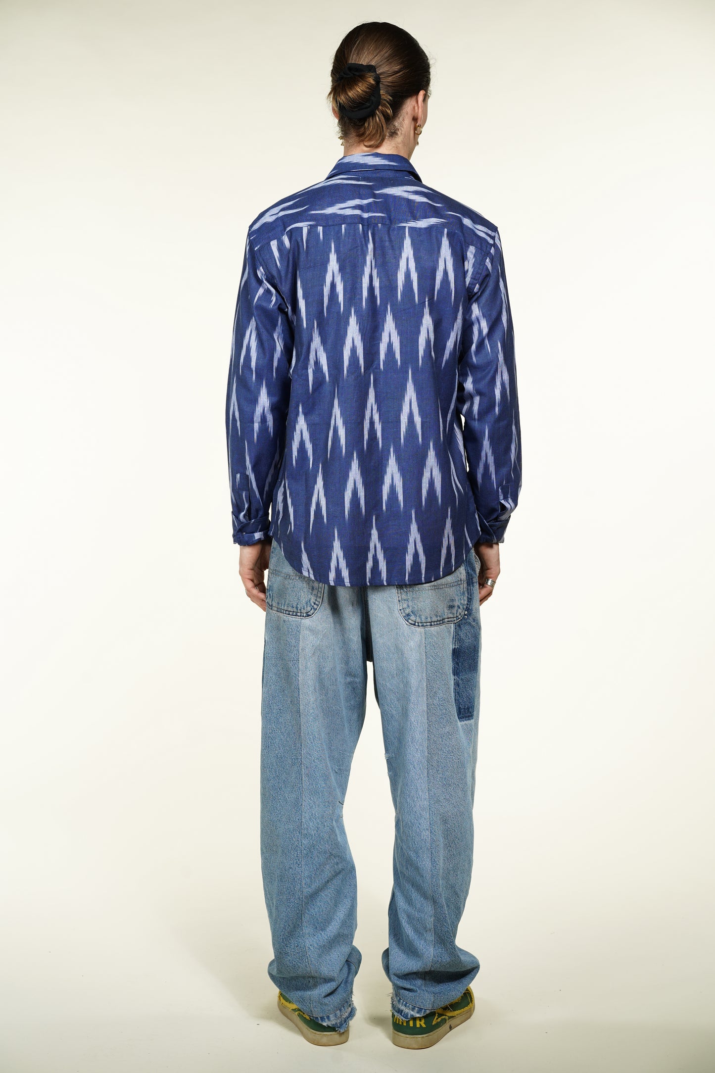 CHEMISE HOMME MANCHES LONGUES IKAT BLEU