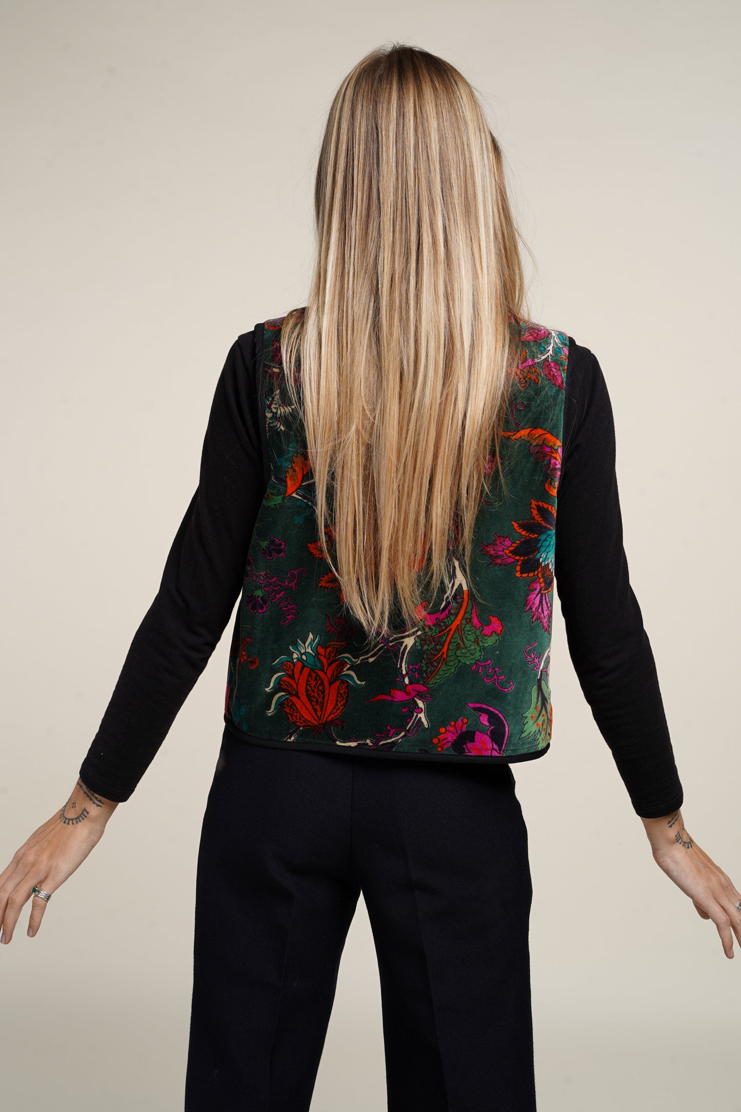 GILET VELOUR GREEN