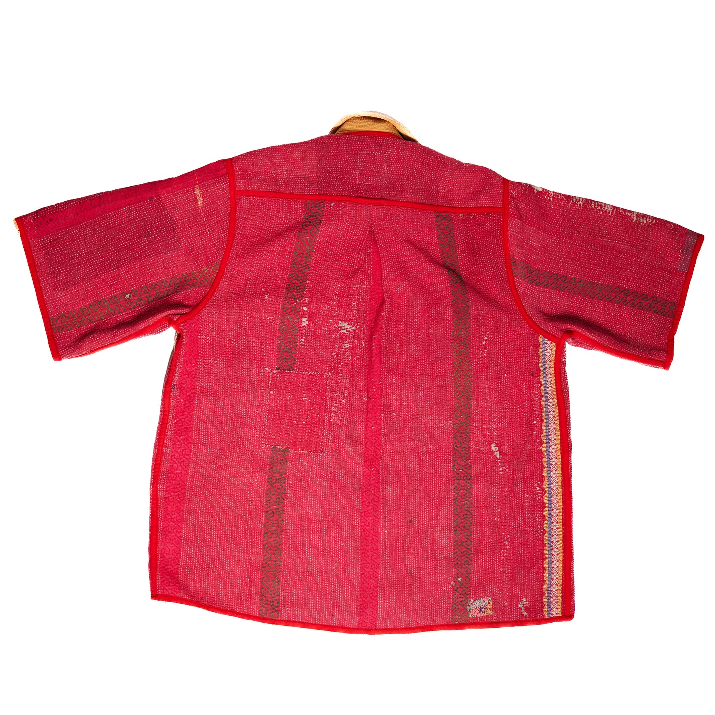 CHEMISE KANTHA REVERSIBLE JAUNE & ROSE