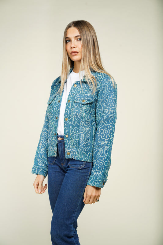 5. KANTHA INDIGO DENIM JACKET XS