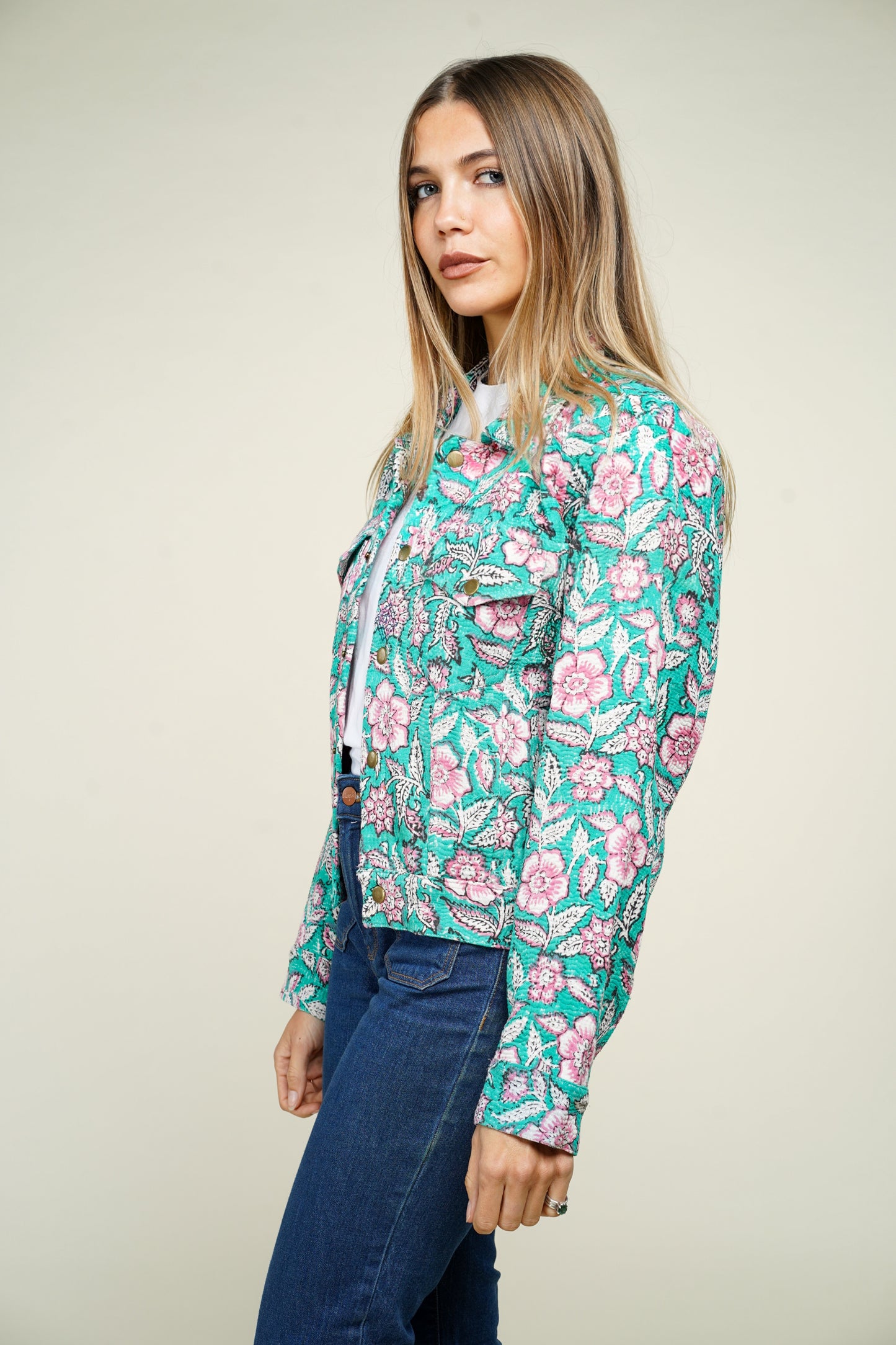 13. KANTHA BAGRU DENIM JACKET XS