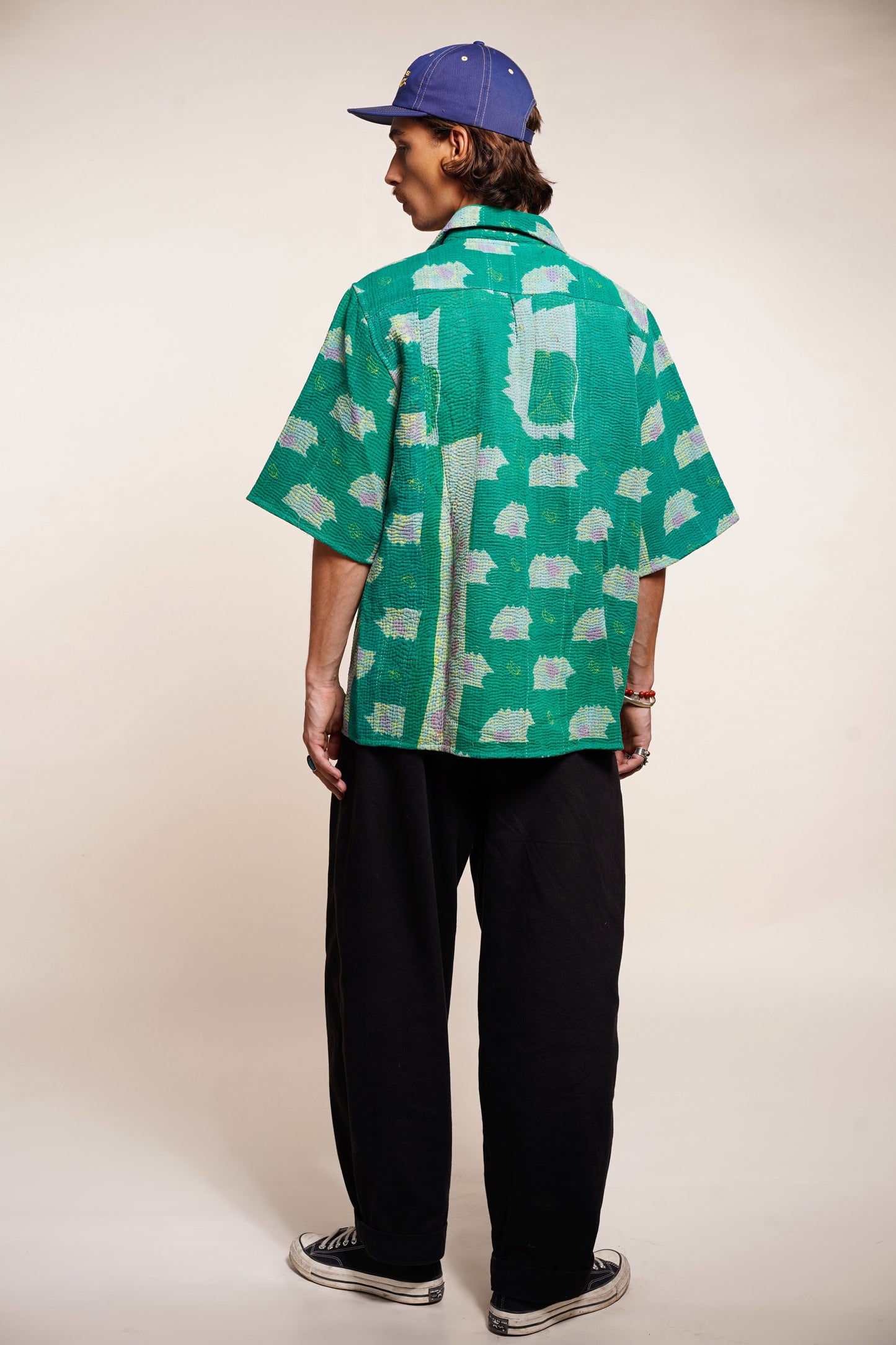 Kantha Shirt – Réversible & Oversize #01
