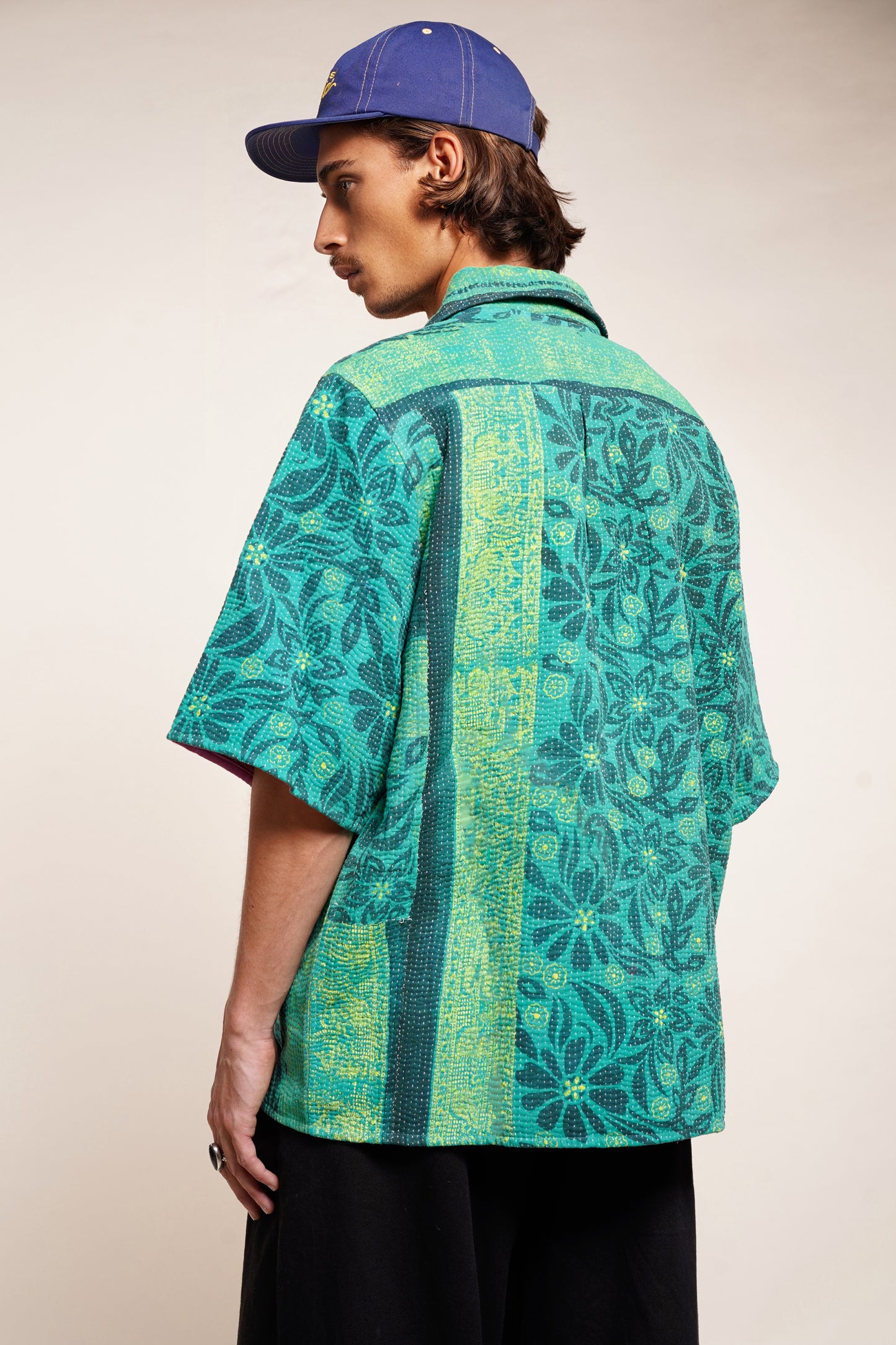 Kantha Shirt – Réversible & Oversize #17