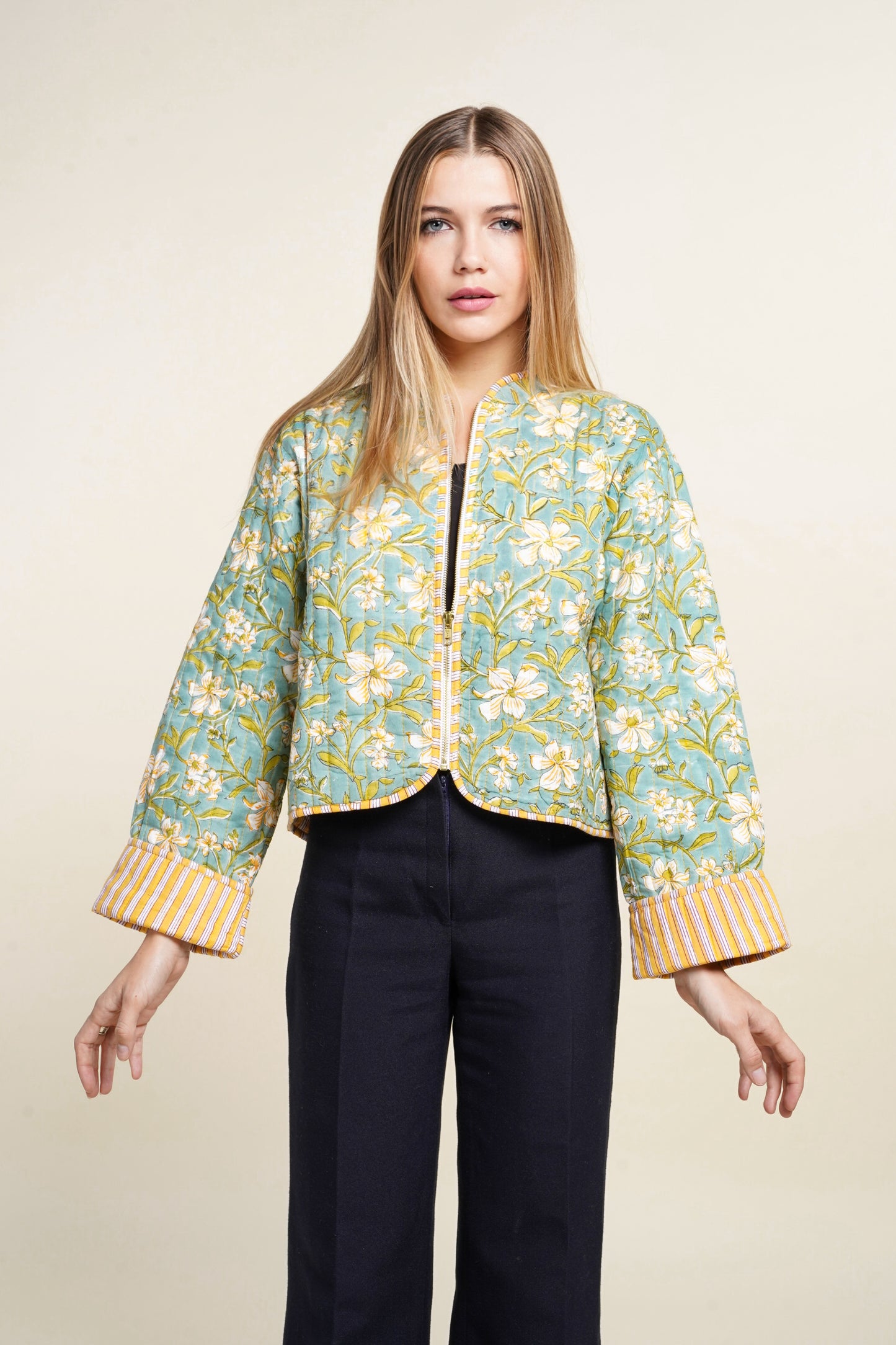 KALI JACKET YELLOW FLOWERS