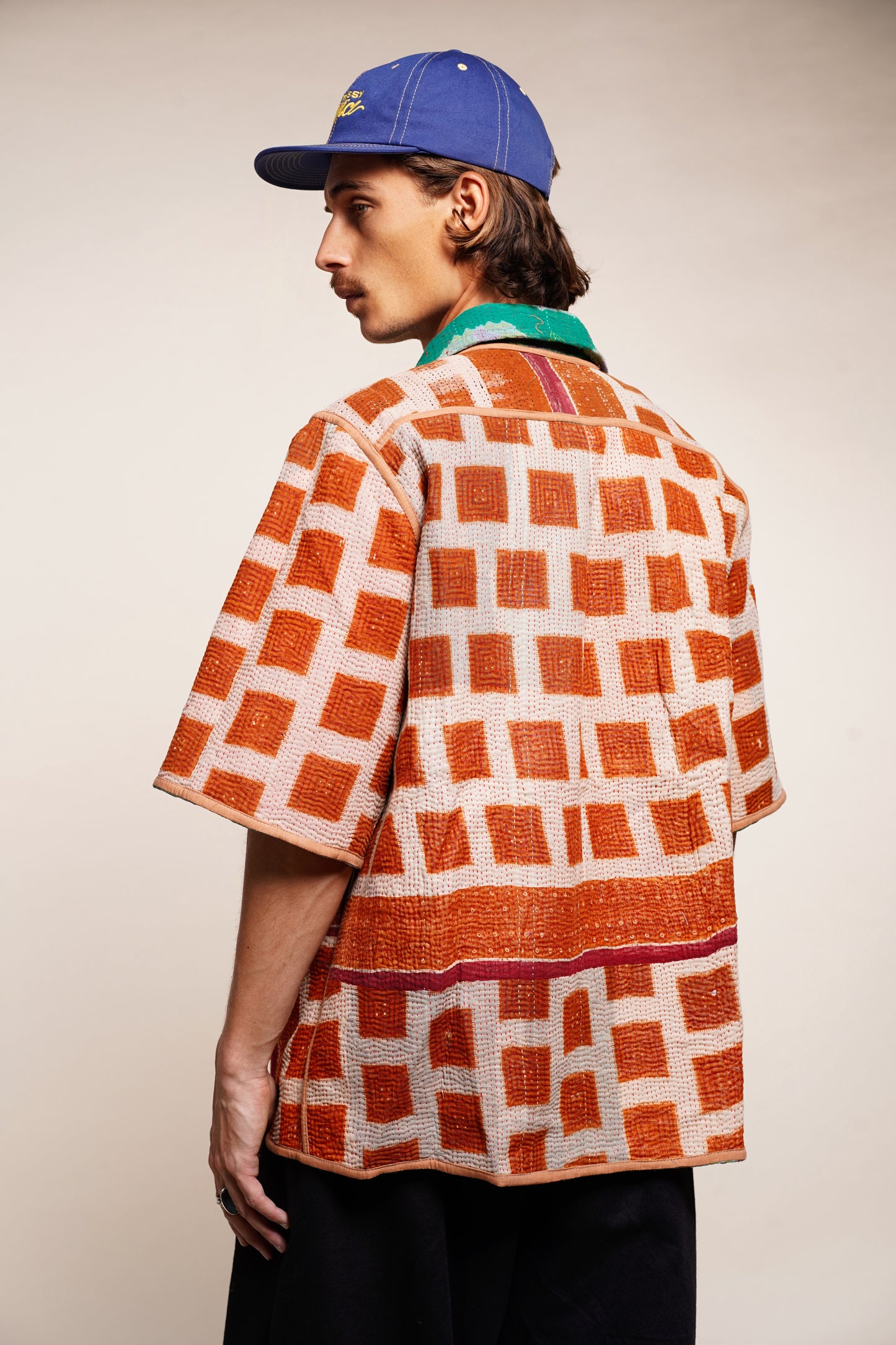 Kantha Shirt – Réversible & Oversize #01