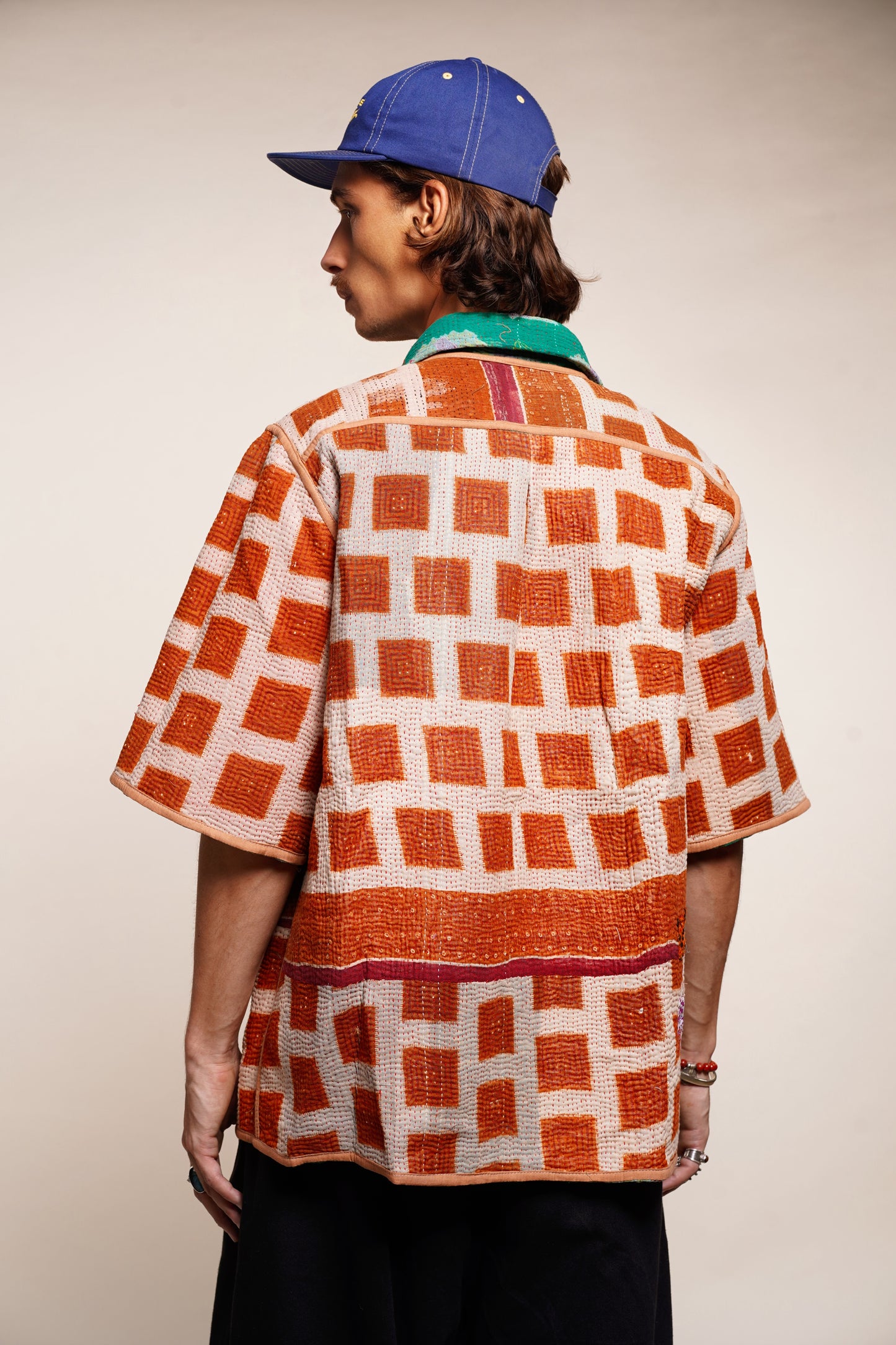 Kantha Shirt – Réversible & Oversize #01