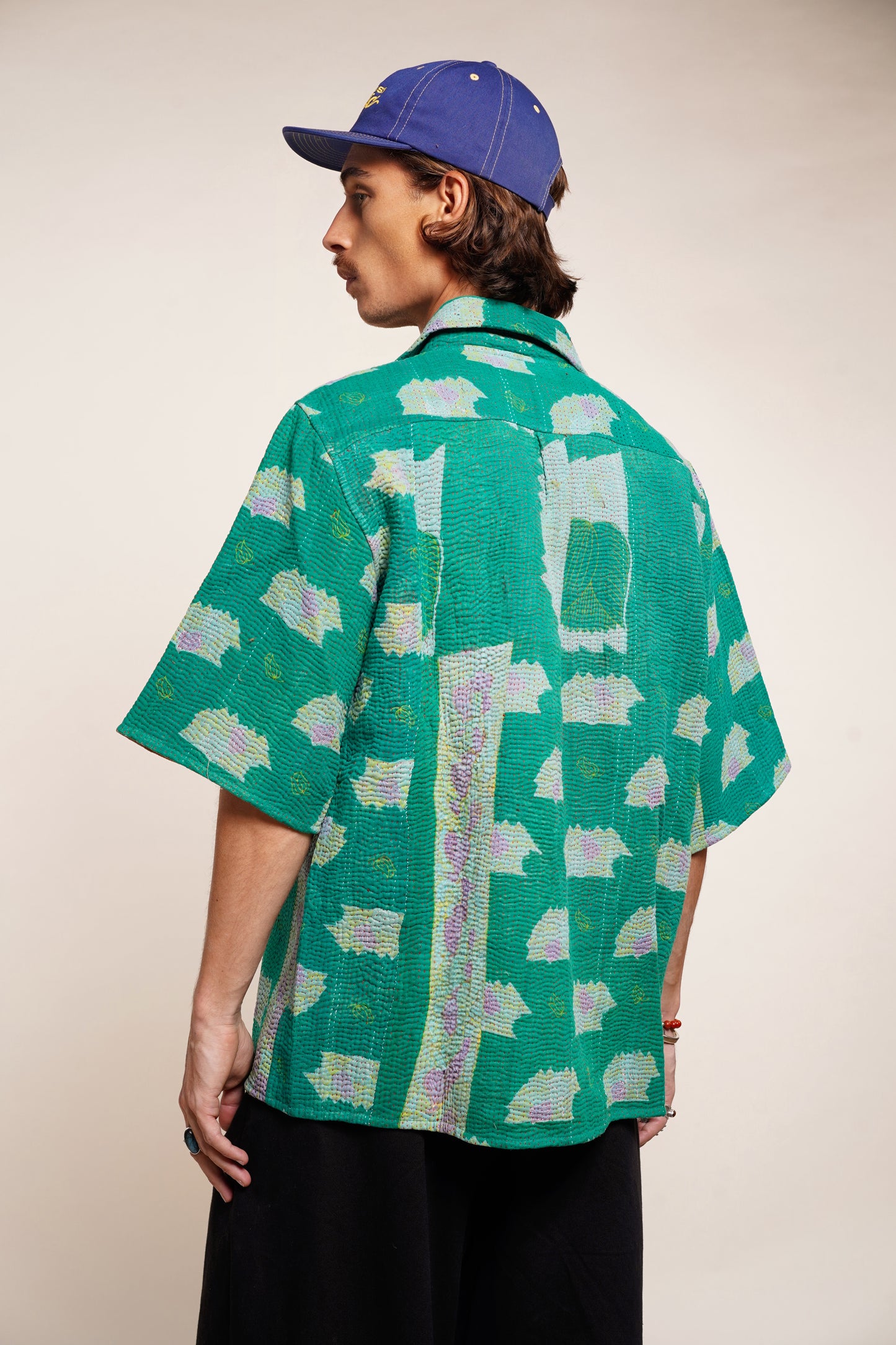 Kantha Shirt – Réversible & Oversize #01