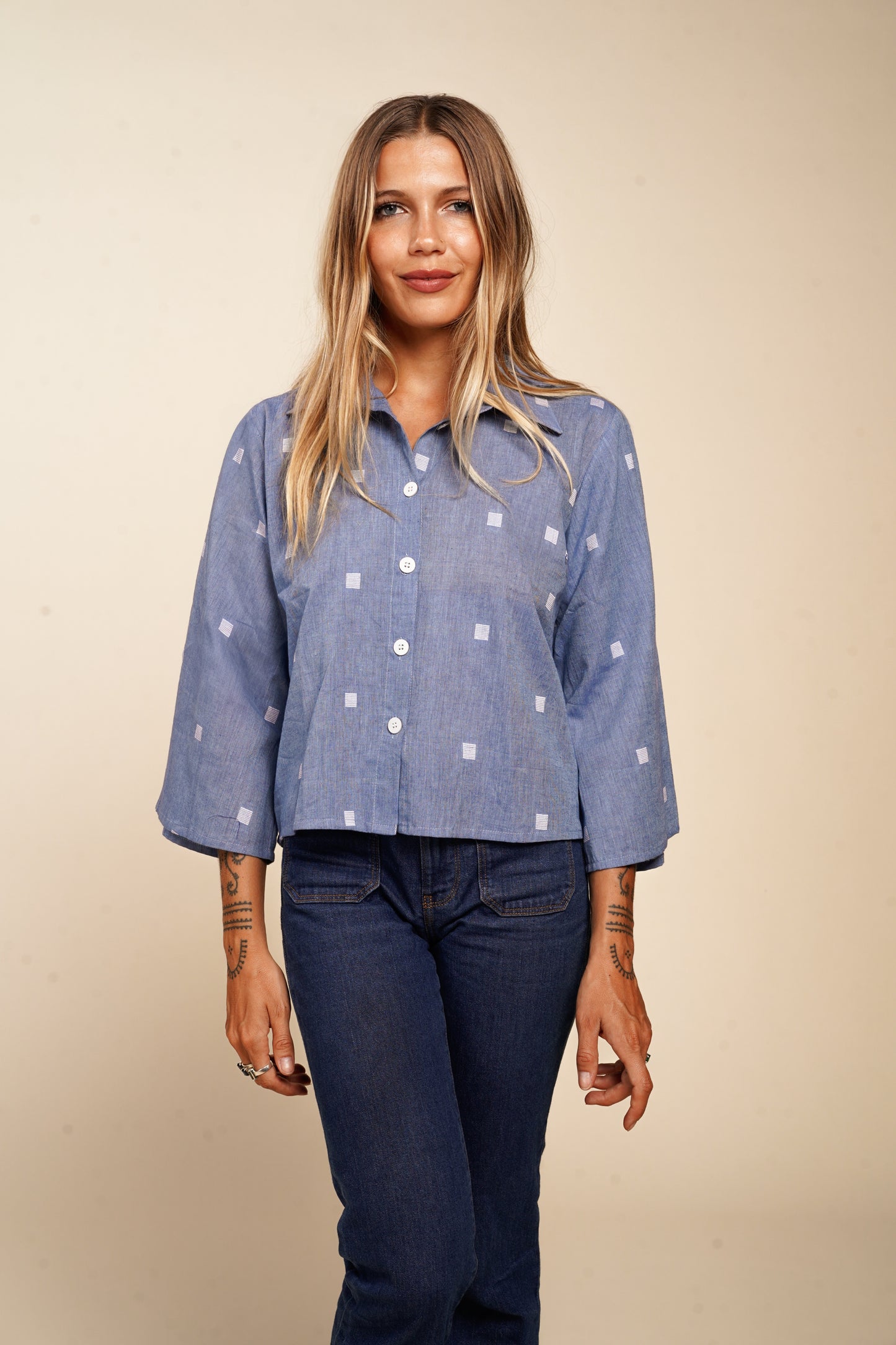 CHEMISE KHADI LIGHT BLUE
