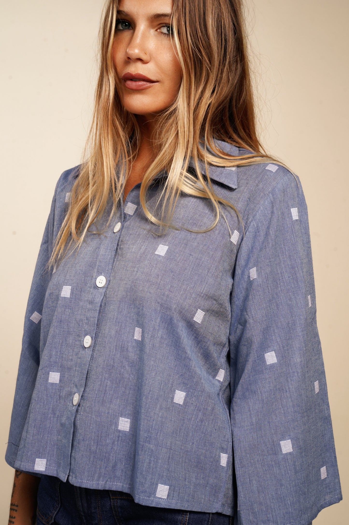 CHEMISE KHADI LIGHT BLUE