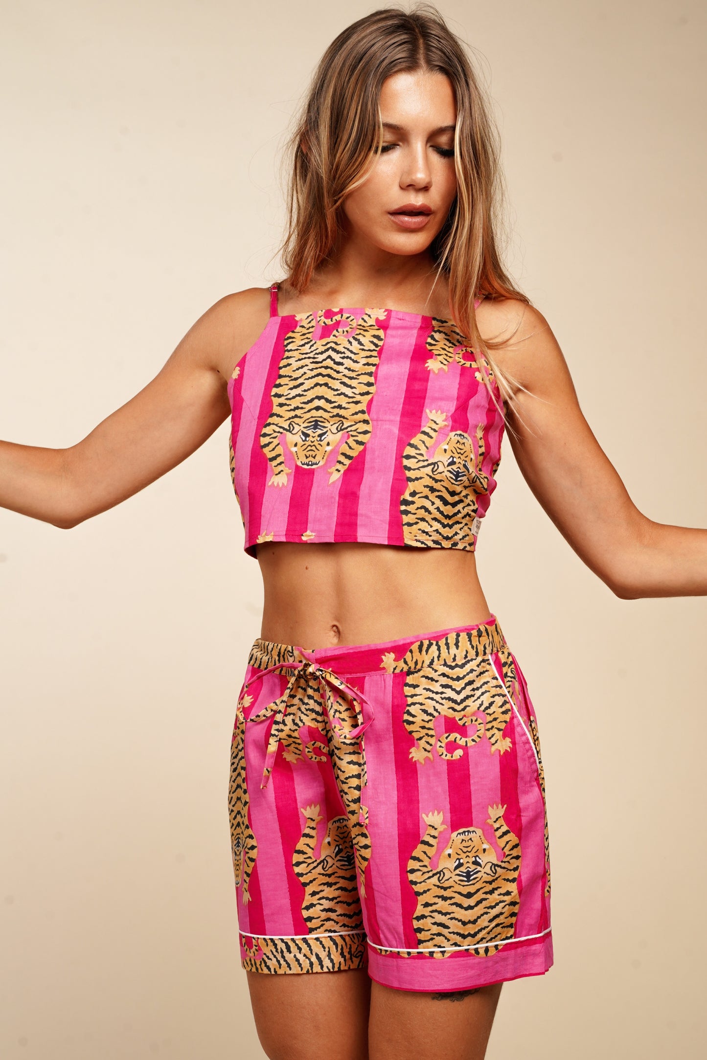 SHORT FEMME PINK TIGER