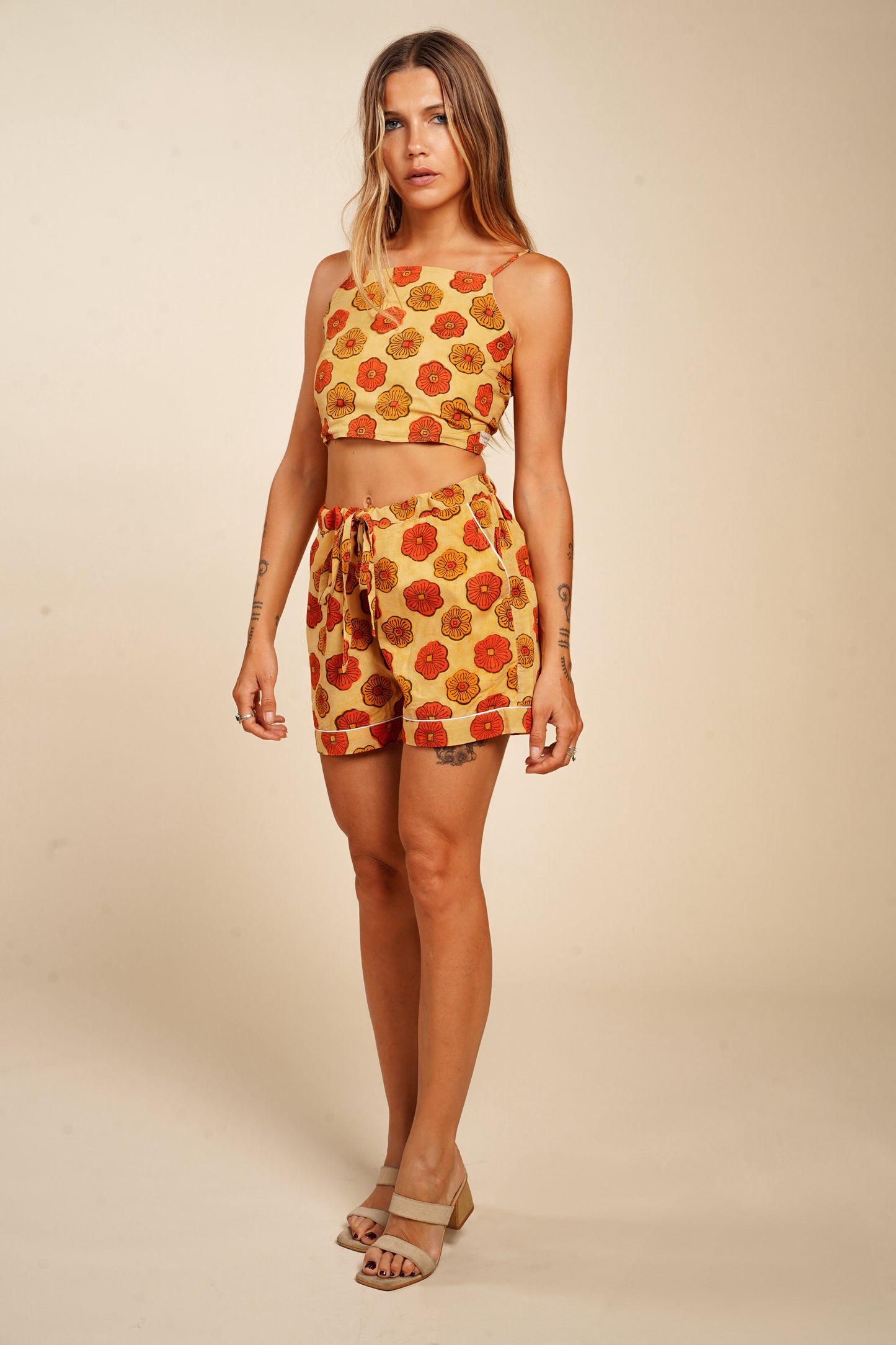 CROP TOP ORANGE BAGRU