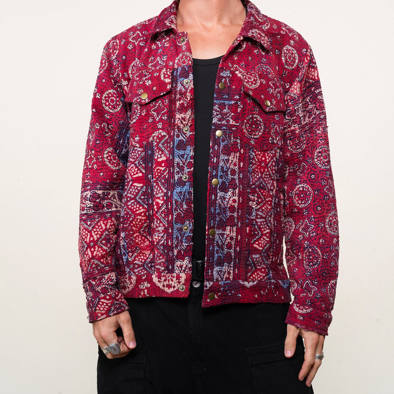 DENIM KANTHA JACKET