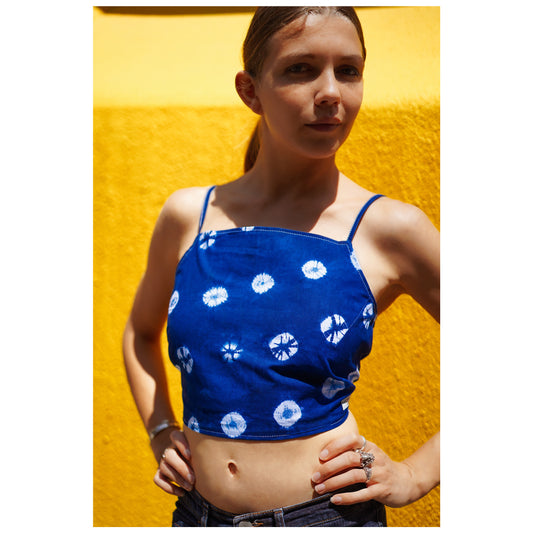 CROP TOP BATIK INDIGO