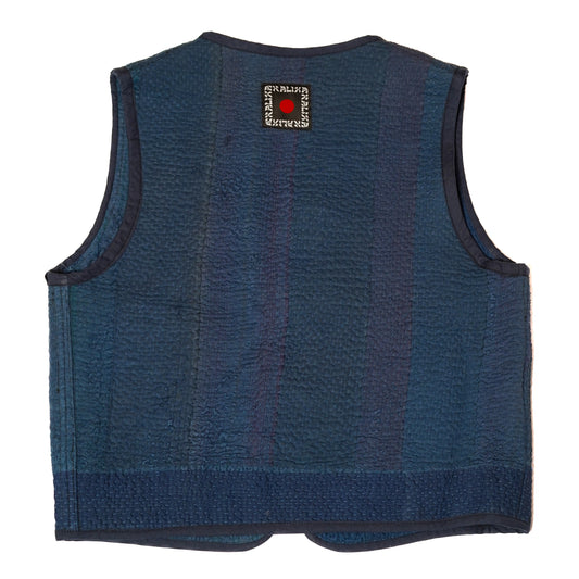 GILET KANTHA INDIGO