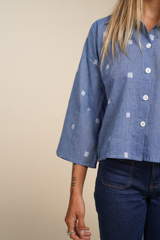 CHEMISE KHADI LIGHT BLUE