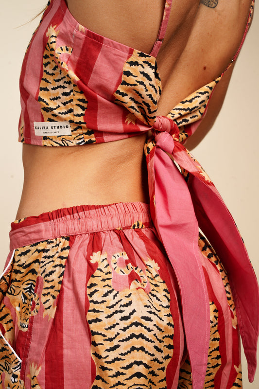 CROP TOP LIGHT PINK TIGER