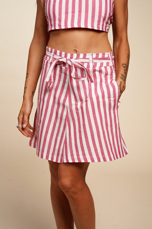 JUPE KHADI - RED STRIPE