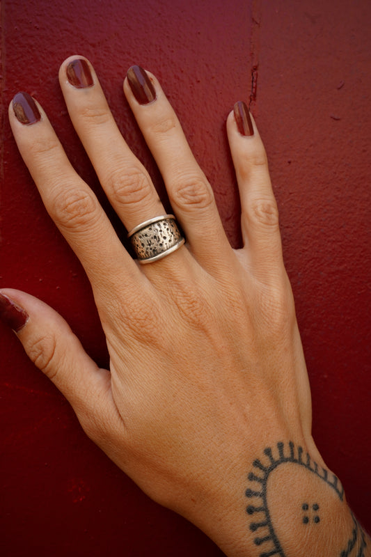 Bague "Brute" – Argent martelé