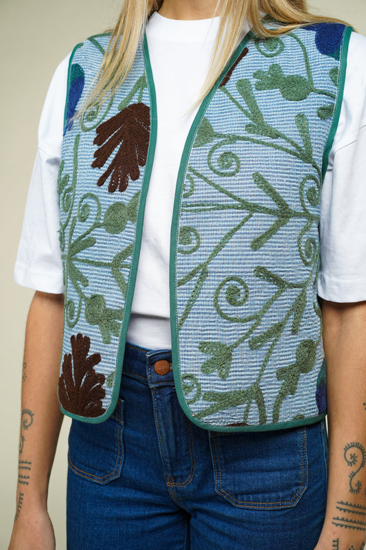 6. GILET EN KANTHA & SUZANI