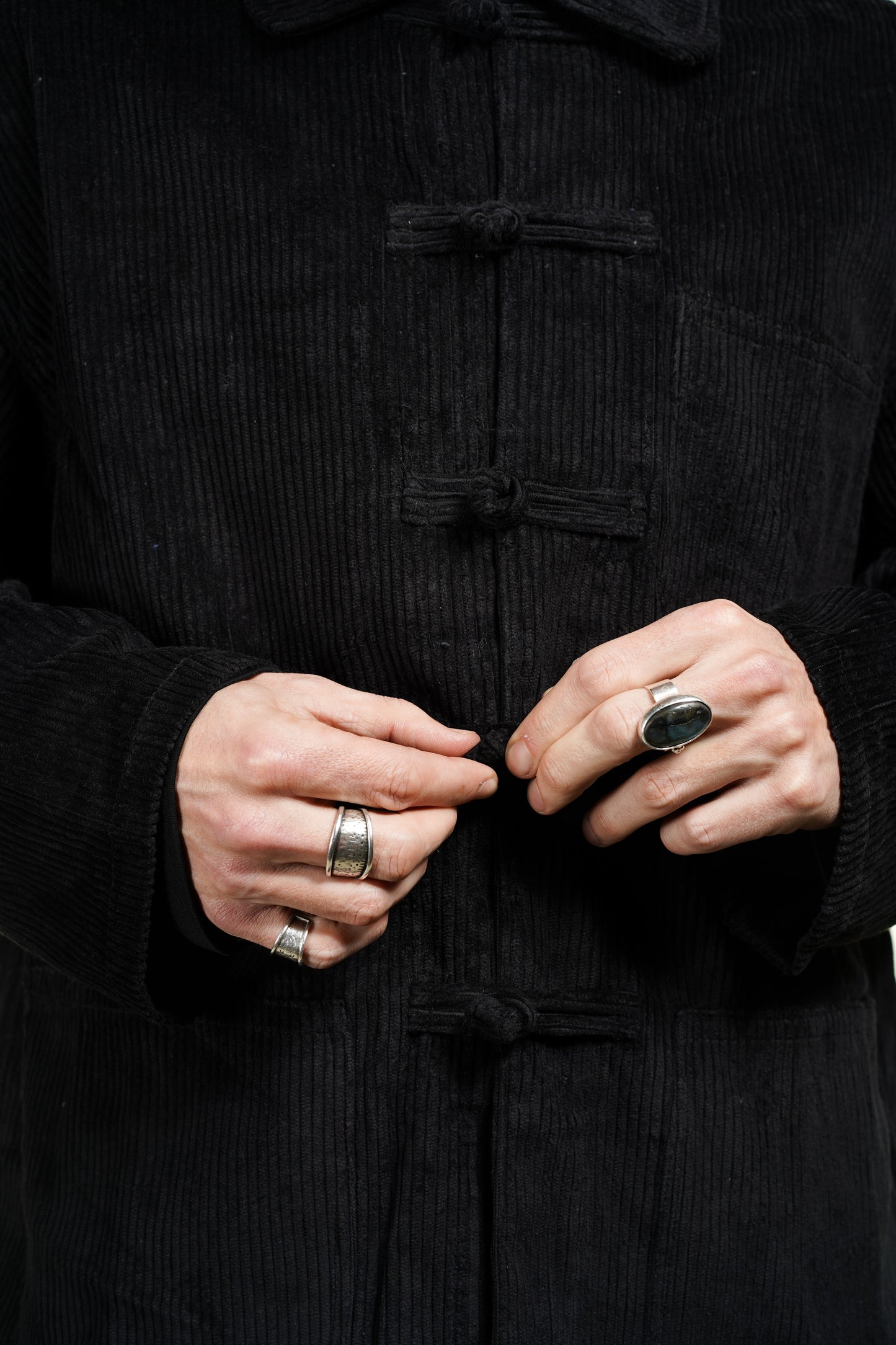 VESTE SHANGHAI VELOURS CORDUROY NOIRE