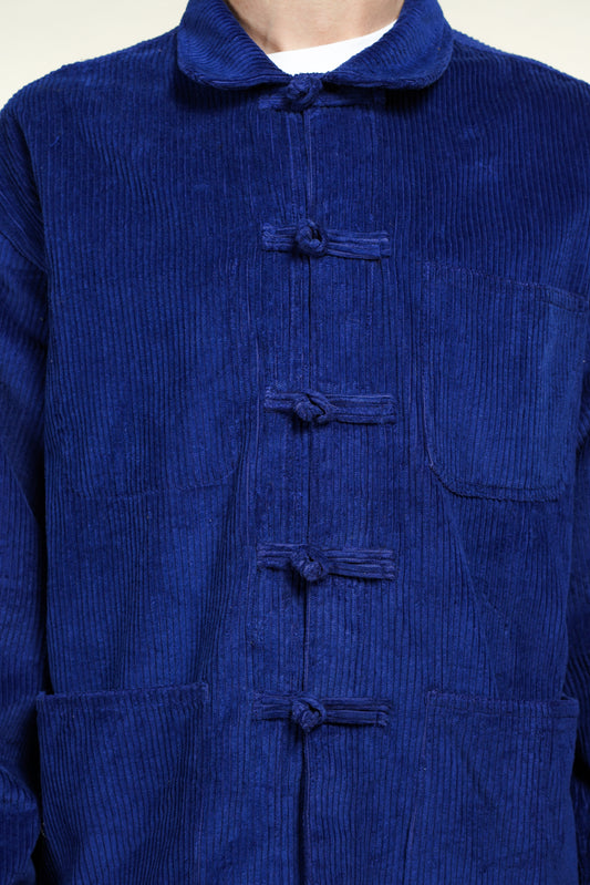 VESTE SHANGHAI VELOURS CORDUROY BLEUE