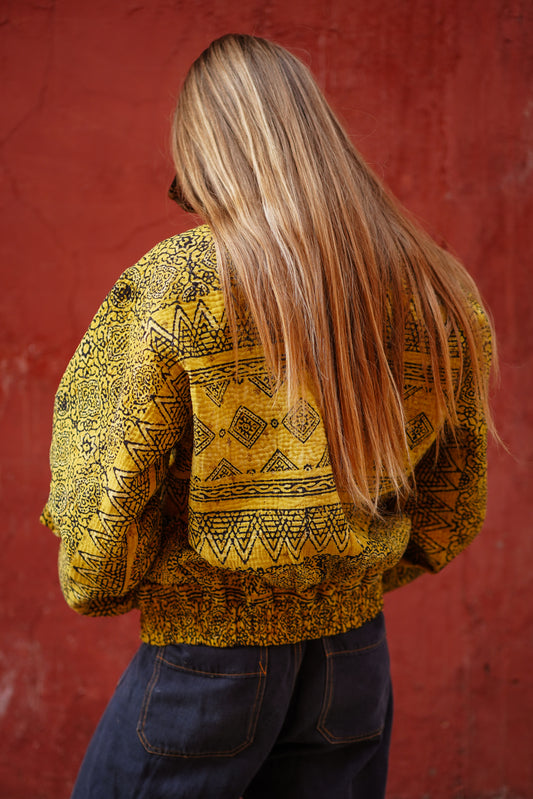 BOMBERS KANTHA AJRAK JAUNE