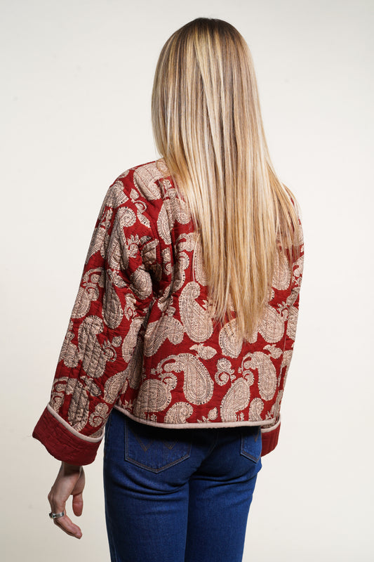 KALI JACKET RED PAISLEY