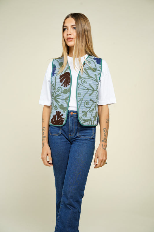 6. GILET EN KANTHA & SUZANI