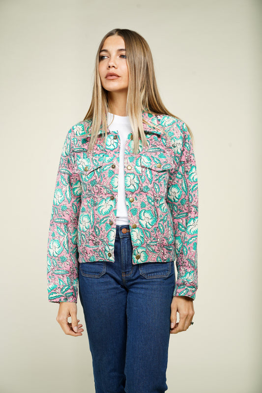 8. KANTHA BAGRU DENIM JACKET XS