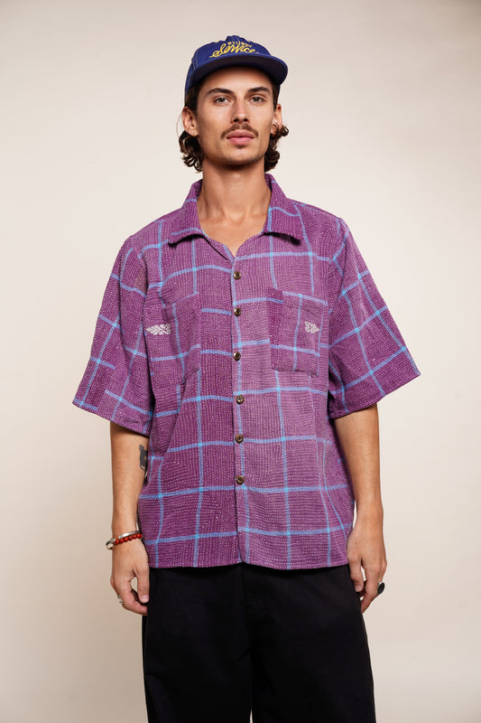 Kantha Shirt – Réversible & Oversize #06