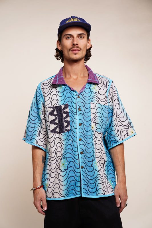 Kantha Shirt – Réversible & Oversize #06