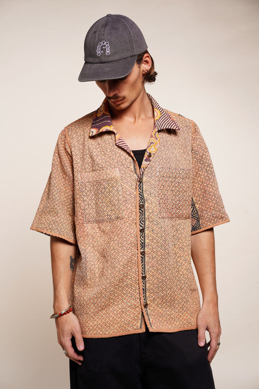 Kantha Shirt – Réversible & Oversize #05