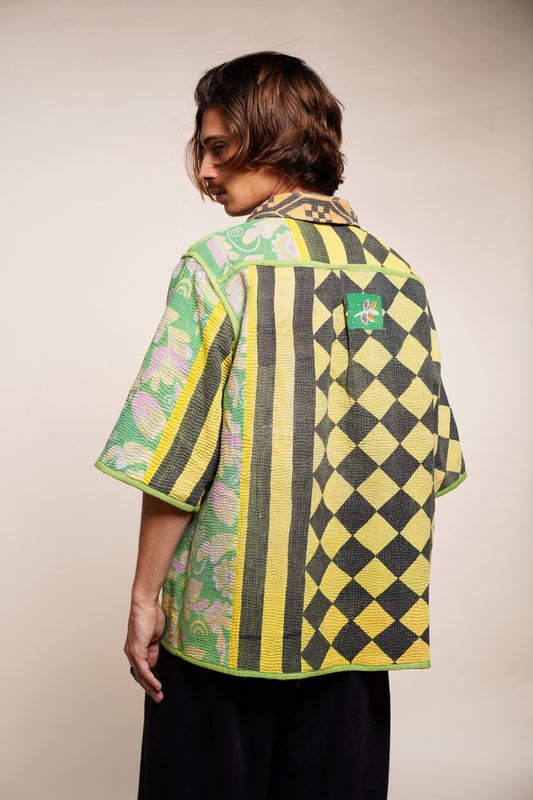 Kantha Shirt – Réversible & Oversize #02