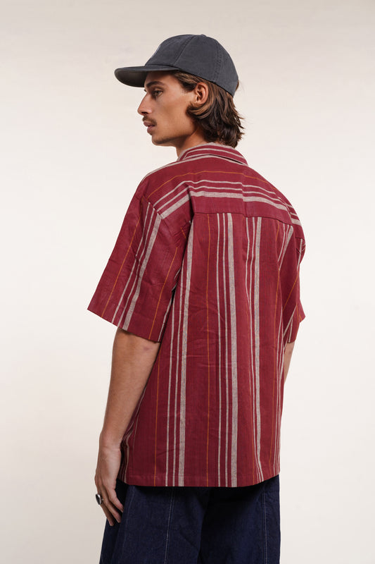 Chemise Khadi - rouge Burgundy
