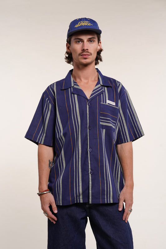 Chemise Khadi - Bleu indigo