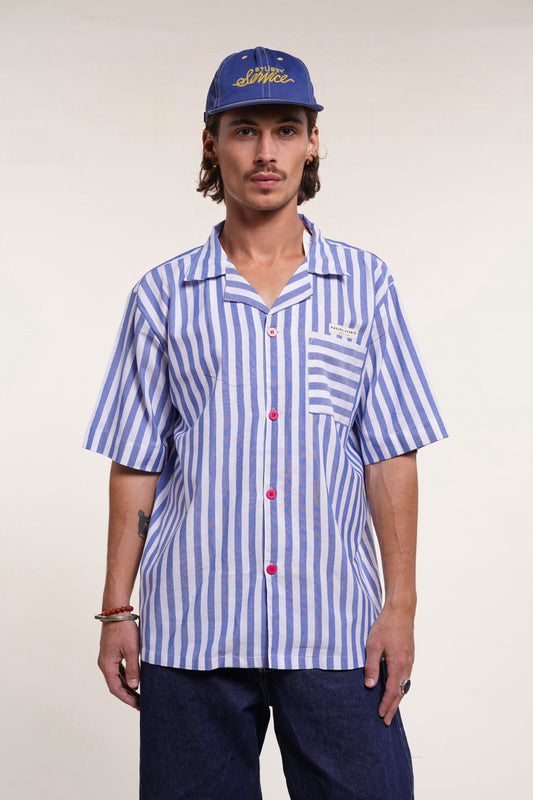 Chemise Khadi - Rayure bleue