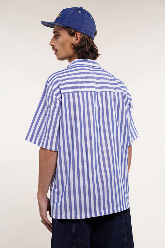 Chemise Khadi - Rayure bleue